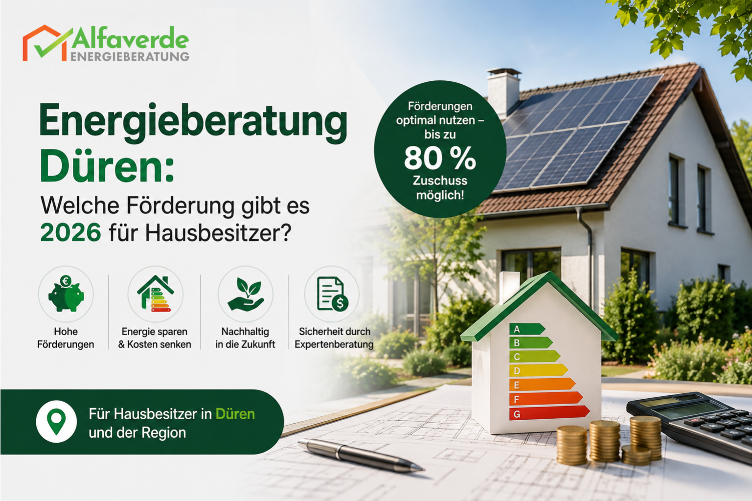 Energieberatung Düren 2026 | Förderung & Zuschüsse